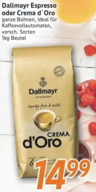 inkoop Dallmayr Espresso oder Crema d'Oro Angebot
