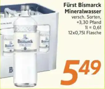 inkoop Fürst Bismarck Mineralwasser Angebot