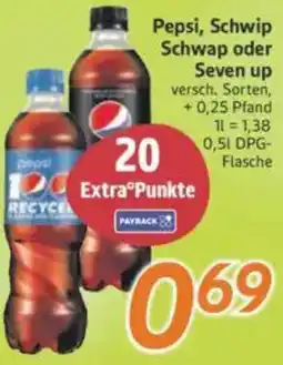 inkoop Pepsi, Schwip Schwap oder Seven up Angebot