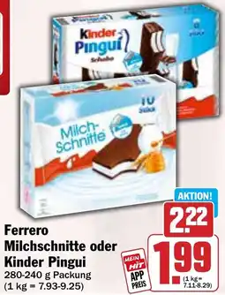 HIT Ferrero Milchschnitte oder Kinder Pingui Angebot