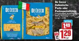 HIT De Cecco Italienische Pasta oder Pastaspezialitäten Angebot
