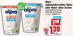 HIT Alpro Joghurtalternative Natur oder Natur ohne Zucker Angebot