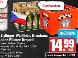 HIT Erdinger Weißbier, Brauhaus oder Pilsner Urquell Angebot
