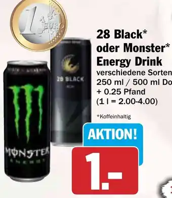 HIT 28 Black oder Monster Energy Drink Angebot