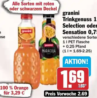 HIT granini Trinkgenuss, Selection oder Sensation Angebot