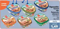 Aktiv Irma Rügenwalder Teewurst oder Pommersche Leberwurst Angebot