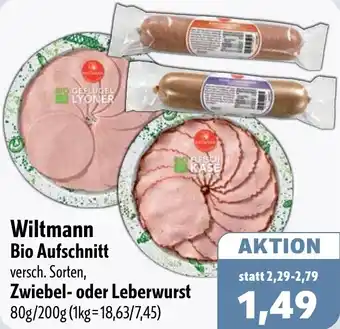 Aktiv Irma Wiltmann Bio Aufschnitt, Zwiebel- oder Leberwurst Angebot