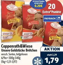 Aktiv Irma Coppenrath&Wiese Unsere Goldstücke Brötchen Angebot