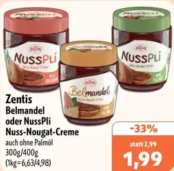 Aktiv Irma Zentis Belmandel oder NussPli Nuss-Nougat-Creme Angebot