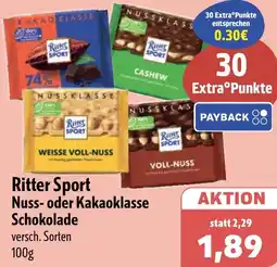 Aktiv Irma Ritter Sport Nuss- oder Kakaoklasse Schokolade Angebot