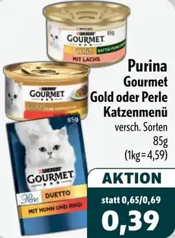 Aktiv Irma Purina Gourmet Gold oder Perle Katzenmenü Angebot
