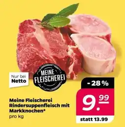 NETTO Meine Fleischerei Rindersuppenfleisch mit Markknochen Angebot