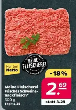 NETTO Meine Fleischerei Frisches Schweinehackfleisch Angebot