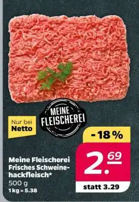 NETTO Meine Fleischerei Frisches Schweinehackfleisch Angebot