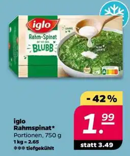 NETTO iglo Rahmspinat Angebot