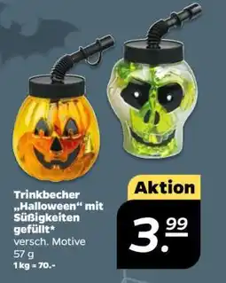 NETTO Trinkbecher „Halloween“ mit Süßigkeiten gefüllt Angebot