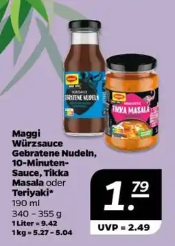 NETTO Maggi Würzsauce Gebratene Nudeln, 10 Minuten-Sauce Tikka Masala oder Teriyaki Angebot