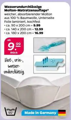 Netto Wasserundurchlässige Molton-Matratzenauflage Angebot