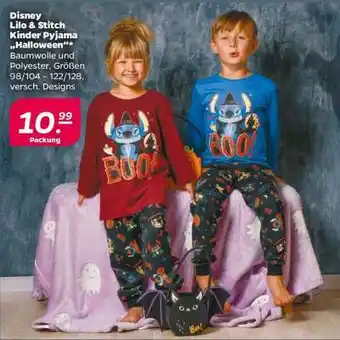 NETTO Disney Lilo & Stitch Kinder Pyjama „Halloween“ Angebot