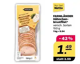 NETTO FARMLÄNDER Hähnchenbrustfilet Angebot