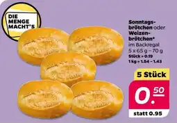 NETTO Sonntagsbrötchen oder Weizenbrötchen Angebot