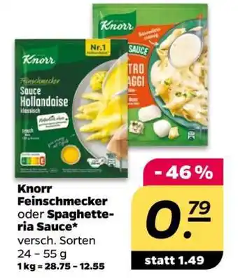 NETTO Knorr Feinschmecker oder Spaghetteria Sauce Angebot