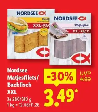 Lidl Nordsee Matjesfilets/ Backfisch XXL Angebot