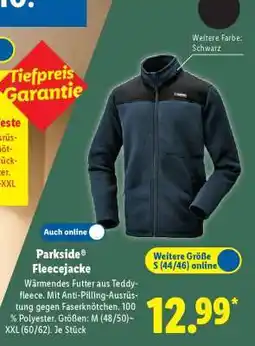 Lidl Parkside Fleecejacke Angebot