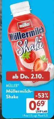 Aldi Süd Müllermilch Shake Angebot