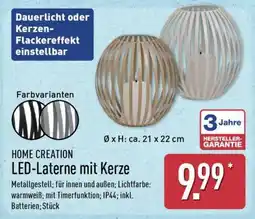 Aldi Nord LED-Laterne mit Kerze Angebot