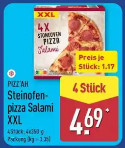 Aldi Nord PIZZ'AH Steinofenpizza Salami XXL Angebot