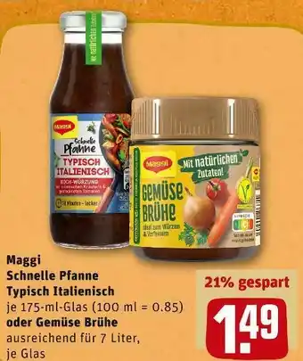 REWE Maggi schnelle pfanne typisch italienisch oder gemüse brühe Angebot