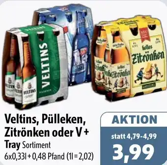 Aktiv Irma Veltins, Pülleken, Zitrönken oder V+ Tray Angebot