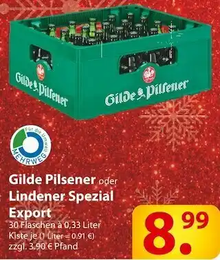 Famila Nord Ost Gilde pilsener oder lindener spezial export Angebot