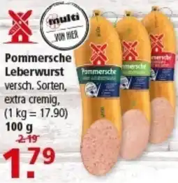 Multi Markt Pommersche Leberwurst Angebot