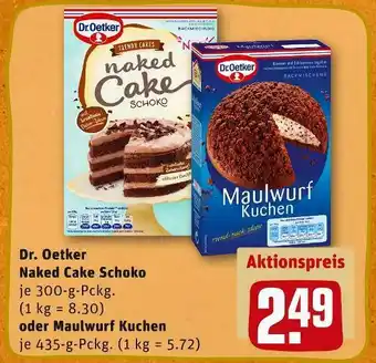 REWE Dr. oetker naked cake schoko oder maulwurf kuchen Angebot