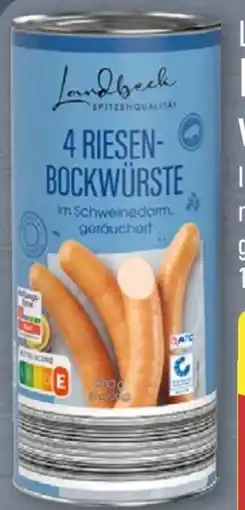 Aldi Nord Landbeck Riesenbockwürste XXL Angebot