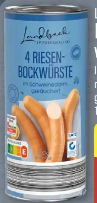 Aldi Nord Landbeck Riesenbockwürste XXL Angebot