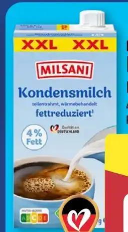 Aldi Nord Milsani Fettreduzierte Kondensmilch XXL Angebot