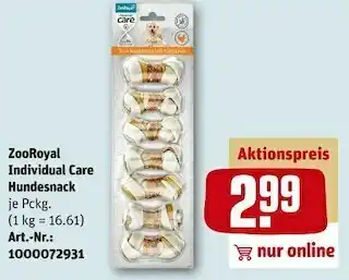 REWE Zooroyal individual care hundesnack Angebot