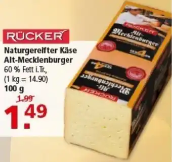 Multi Markt RÜCKER Naturgereifter Käse Alt-Mecklenburger Angebot