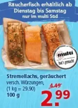 Multi Markt Stremellachs, geräuchert Angebot