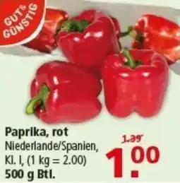 Multi Markt GUT & GÜNSTIG Paprika, rot Angebot