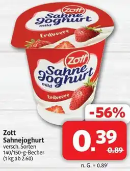 Markant Zott Sahnejoghurt Angebot