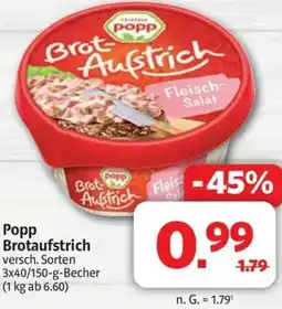 Markant Popp Brotaufstrich Angebot