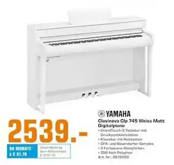 Saturn Yamaha Clavinova Clp 745 Weiss Matt Digitalpiano Angebot