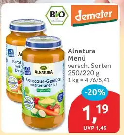 Budni Alnatura menü Angebot