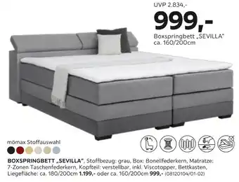 Mömax Mömax boxspringbett 'sevilla' Angebot
