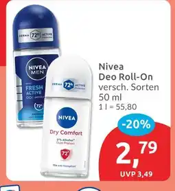 Budni Nivea deo roll-on fresh active Angebot