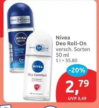 Budni Nivea deo roll-on fresh active Angebot